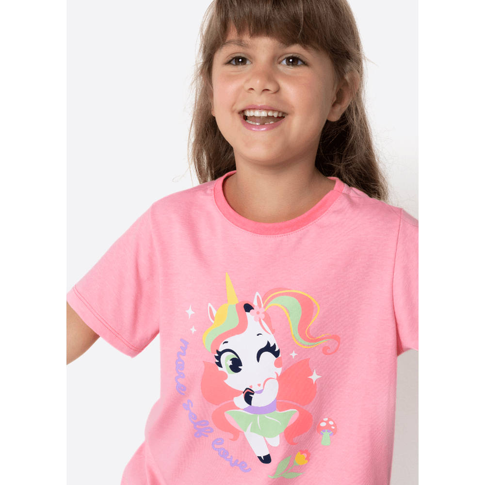 Pijama Manga Curta Menina Unicórnio Encantado - 2