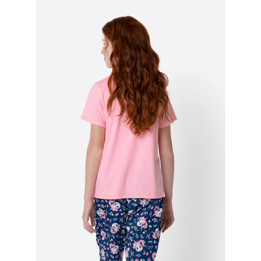 Pijama Manga Curta Menina Teen Unicórnio Encantado - 4