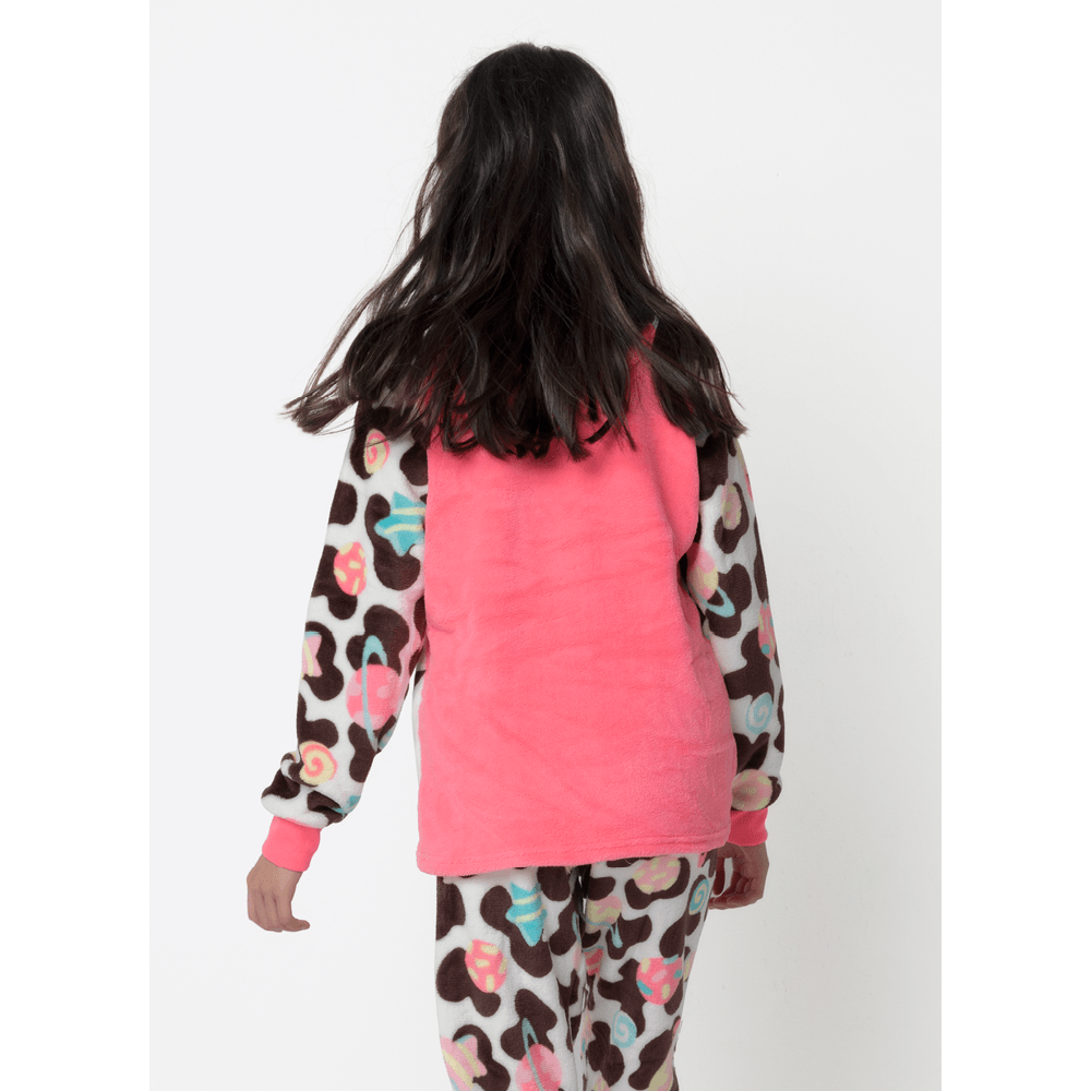 Pijama Manga Longa Soft Menina Teen Vaca Chocolate - 3
