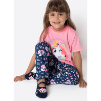 Pijama Manga Curta Menina Unicórnio Encantado - 3