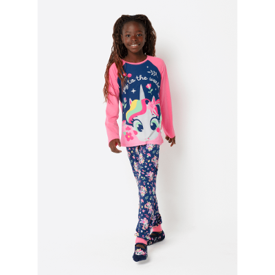 Pijama Manga Longa Menina Teen Unicórnio Encantada