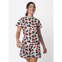 Camisola Manga Curta Algodão Feminino Vaca Chocolate - 1