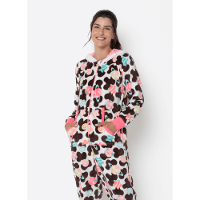 Macacão Manga Longa Soft Feminino Vaca Chocolate - 4