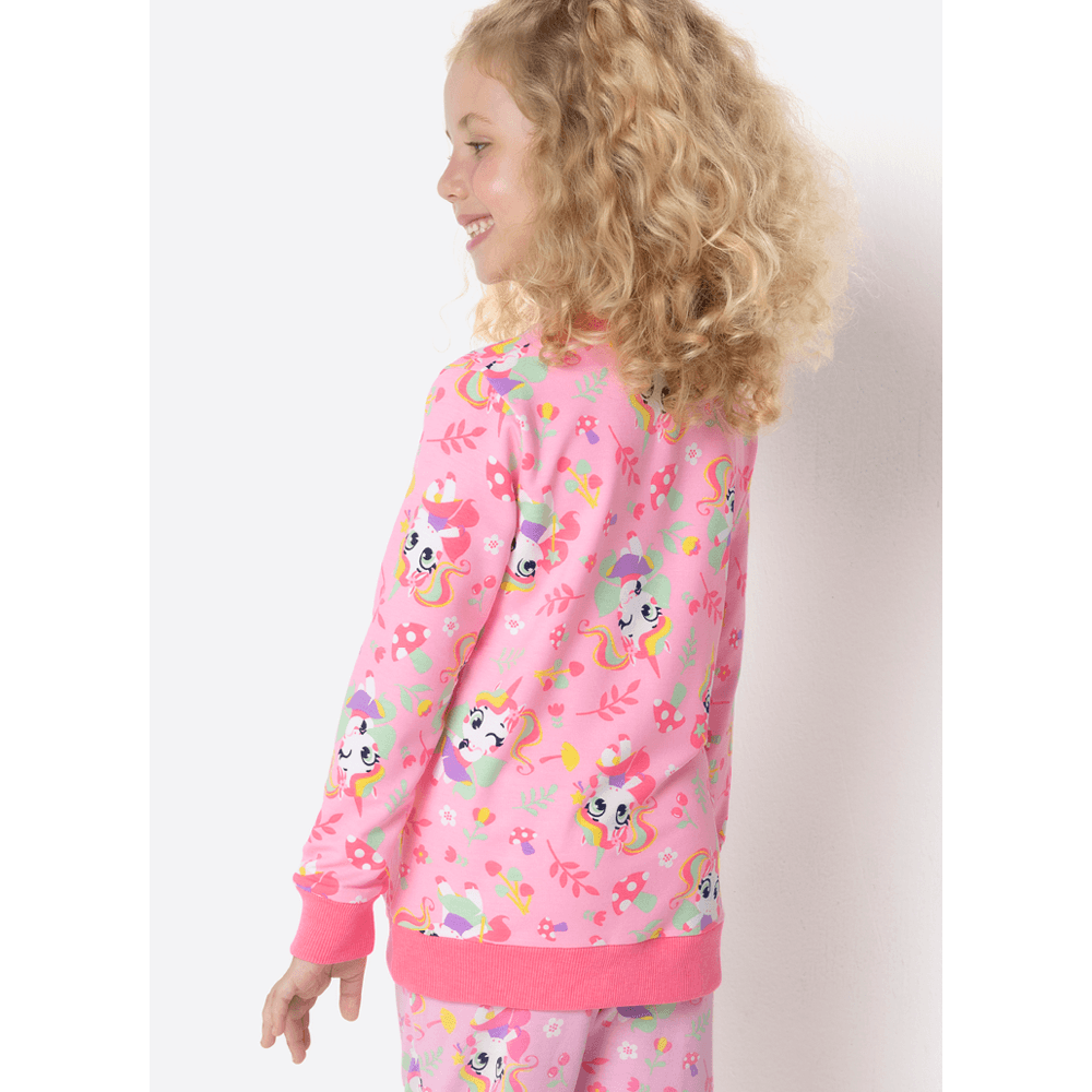 Pijama Manga Longa Menina Unicórnio Encantado - 3