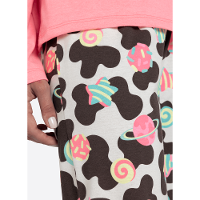 Pijama Manga Longa Algodão Feminino Vaca Chocolate - 4