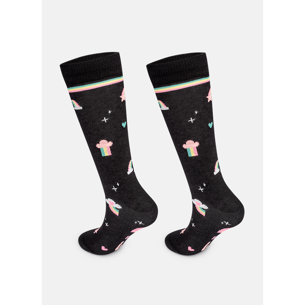 Meia Cano 3/4 Menina Arco-Íris - 3