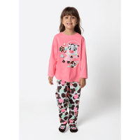 Pijama Manga Longa Menina Vaca Chocolate - 1