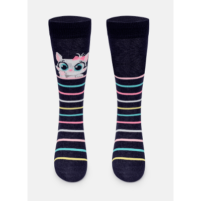 Meia Cano 3/4 Menina Gata