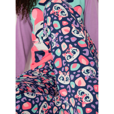 Pijama Manga Longa Feminino Onça