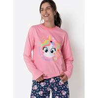 Pijama Manga Longa Feminino Unicórnio Encantado - 3