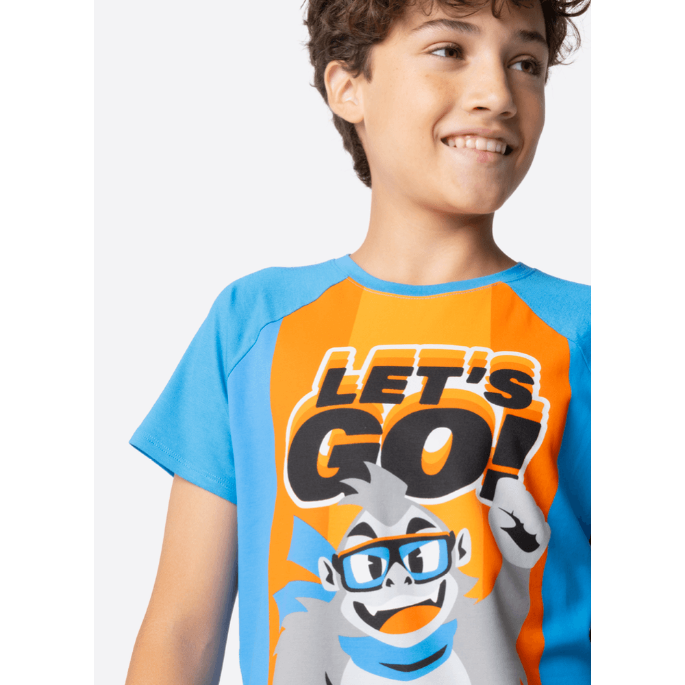 Pijama Manga Curta Menino Teen Gorila Racing - 2