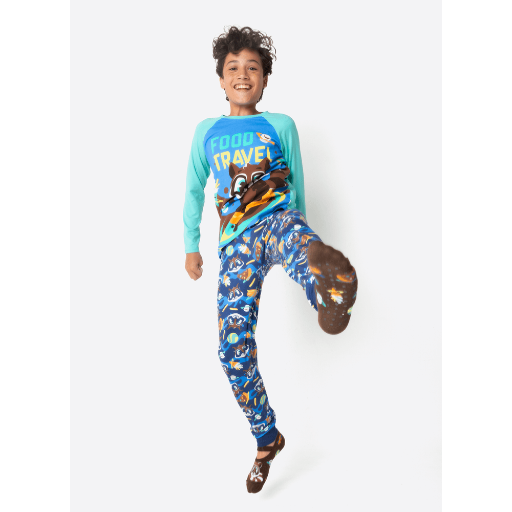 Pijama Manga Longa Menino Teen Guaxinim Chocolate - 2