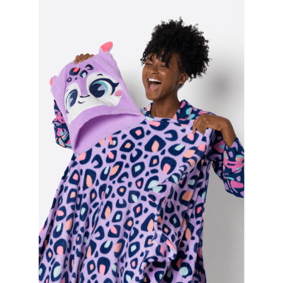 Manta Com Capuz Soft Onça
