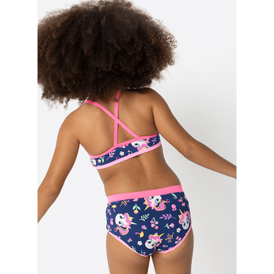 Biquíni Menina Com protetor Solar Unicórnio