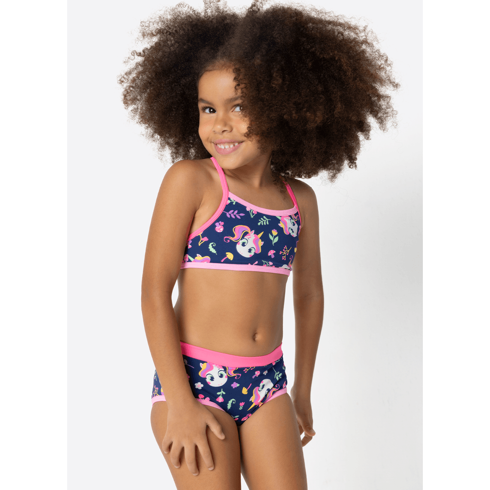 Biquíni Menina Com protetor Solar Unicórnio - 1