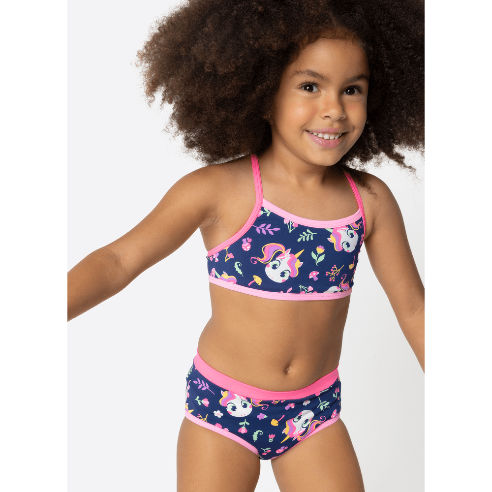 Biquíni Menina Com protetor Solar Unicórnio - 4