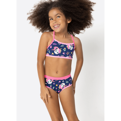 Biquíni com Proteção Solar Menina Unicórnio Encantada