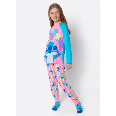 Pijama Manga Longa Menina Teen Stitch