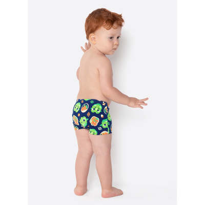 Sunga Boxer Bebê Menino Com Proteção Solar Dragão Camping