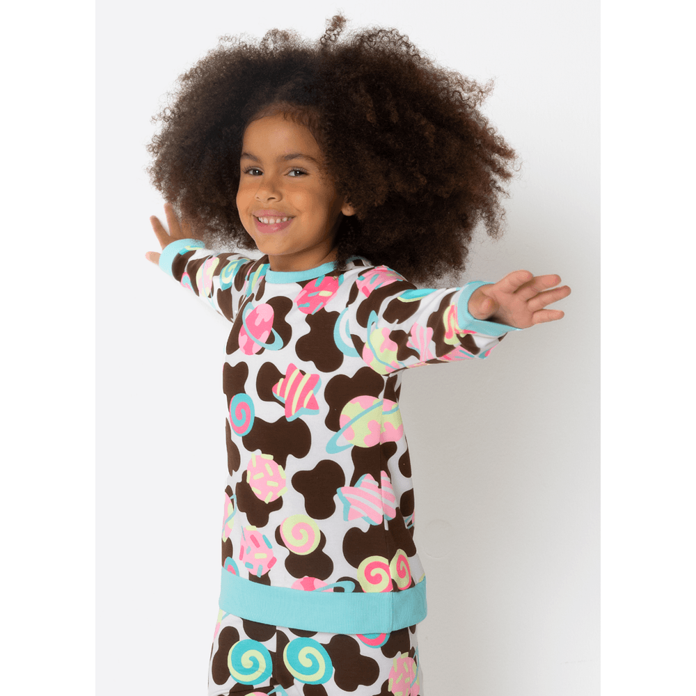 Pijama Manga Longa Menina Vaca Chocolate - 3