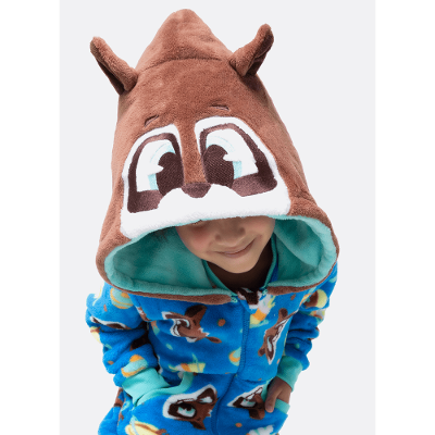 Macacão Com Capuz Soft Menino Guaxinim Chocolate