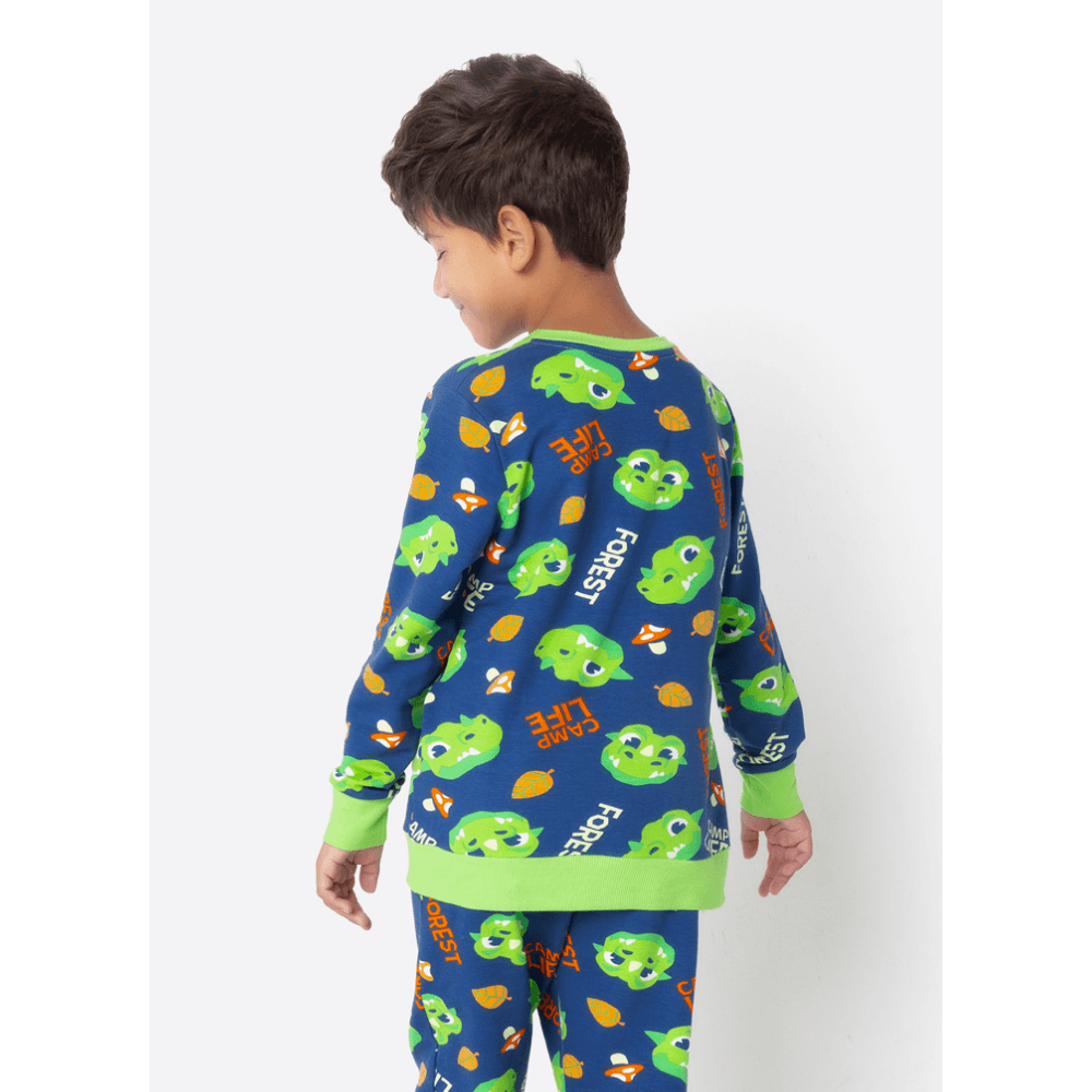 Pijama Manga Longa Ultra Visco Menino Dragão Camping - 4