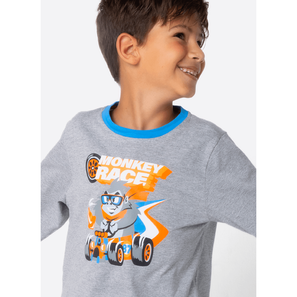 Pijama Manga Longa Menino Gorila Racing - 2
