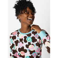 Pijama Manga Longa Ultra Visco Feminino Vaca Chocolate - 1