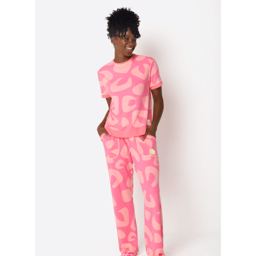 Pijama Manga Curta Feminino Onça - 2