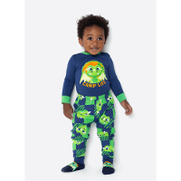 Pijama Manga Longa Viscolycra Bebê Menino Dragão Camping - 1