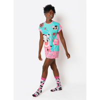 Pijama Manga Curta Viscolycra Feminino Vaca Chocolate - 2