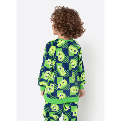 Pijama Manga Longa Soft Menino Dragão Camping