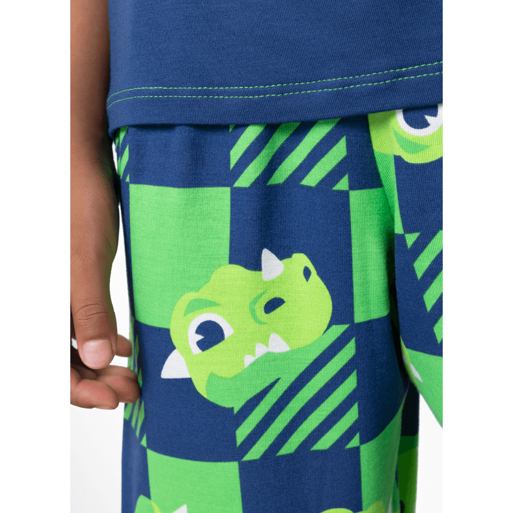 Pijama Manga Curta Menino Dragão Camping - 4