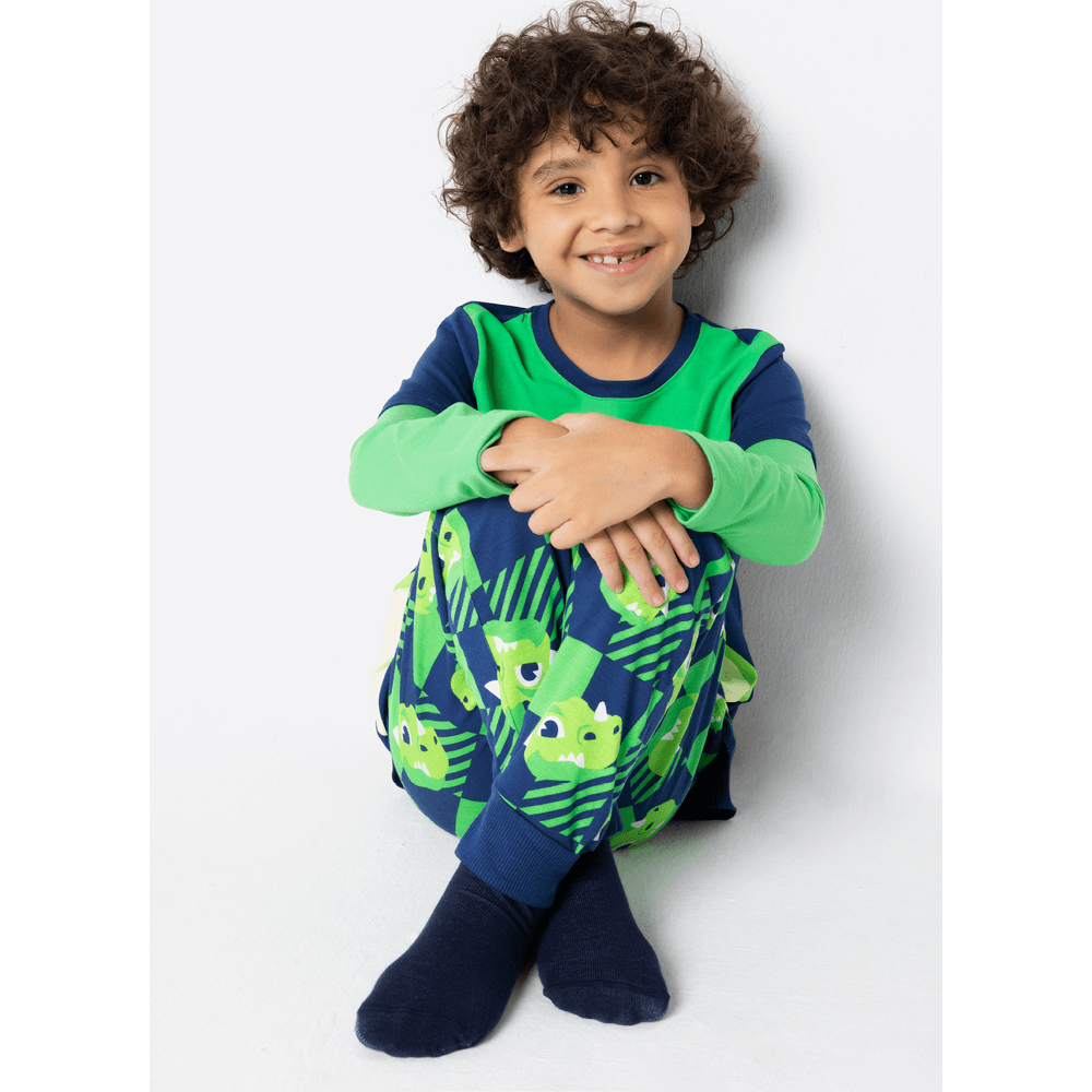 Pijama Manga Longa Viscolycra Menino Dragão Camping - 4