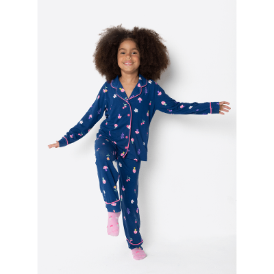 Pijama Manga Longa Viscose Menina Unicórnio Encantada