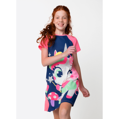 Camisola Manga Curta Menina Teen Unicórnio Encantada