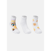 Kit com 3 Meias Soquete Bebê Menina Ursa - 2