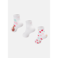 Kit com 3 Meias Menina Porco Espinho - 3