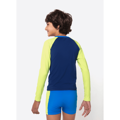 Camiseta Com Proteção Solar Menino Teen Color Block