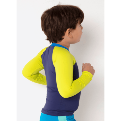 Camiseta Com Proteção Solar Menino Color Block