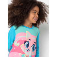 Pijama Manga Longa Viscolycra Menina Raposa Confeiteira - 2