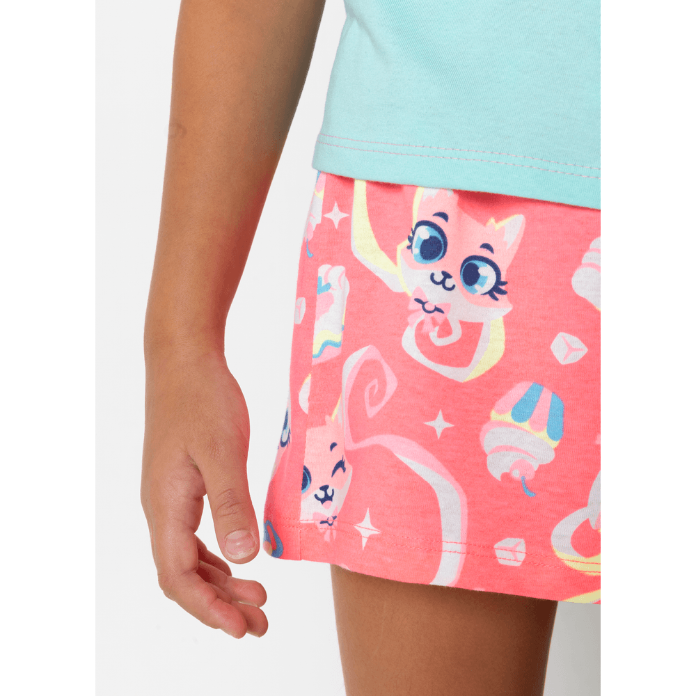 Pijama Manga Curta Algodão Menina Raposa Confeiteira - 3