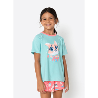 Pijama Manga Curta Algodão Menina Raposa Confeiteira - 1