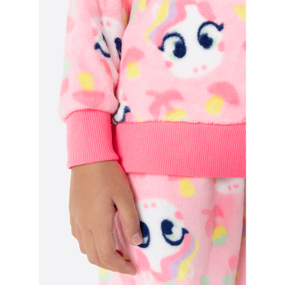 Pijama Manga Longa Soft Menina Unicórnio Encantado