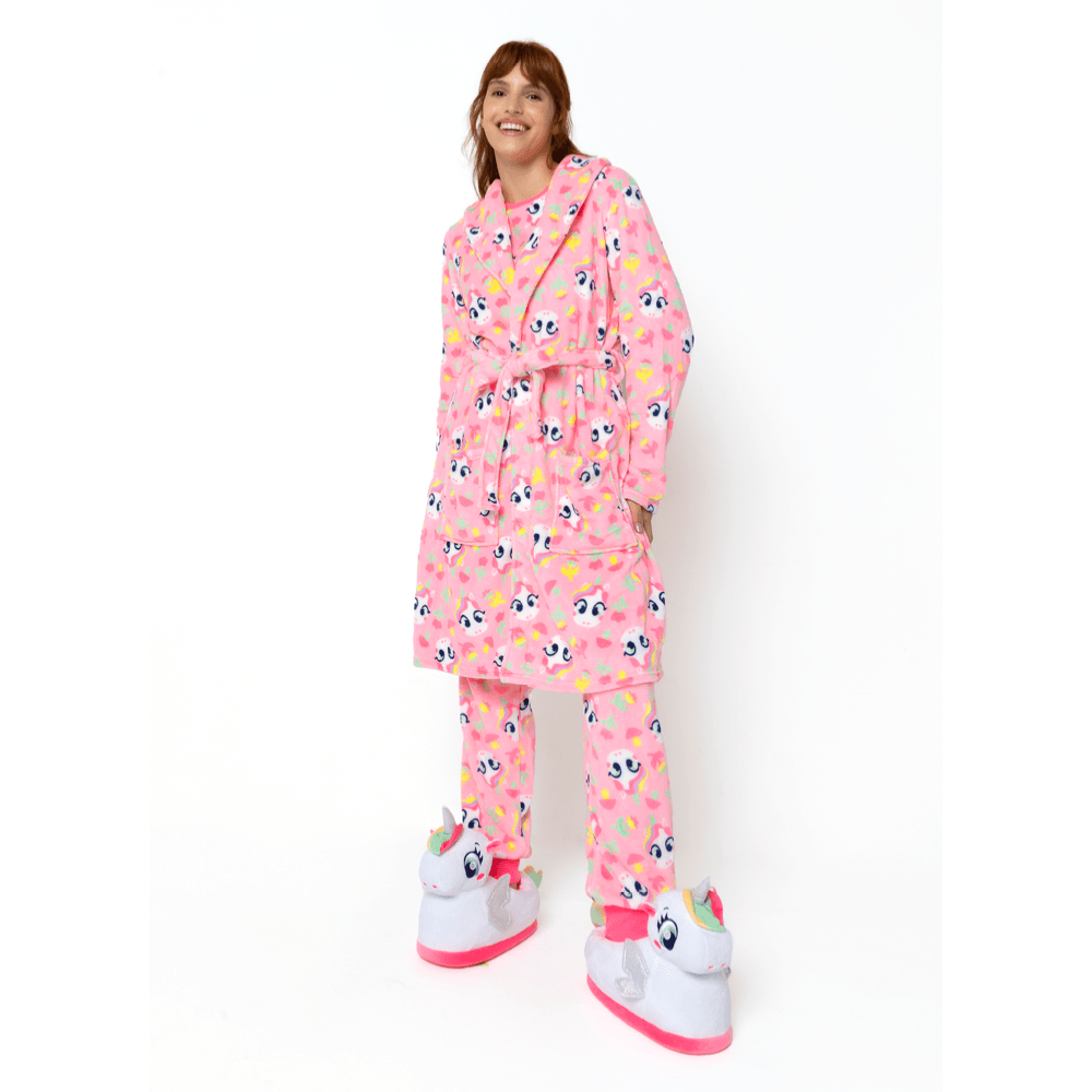 Roupão Manga Longa Soft Feminino Unicórnio Encantado - 1