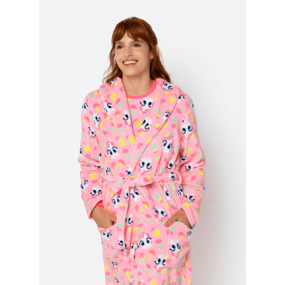 Roupão Manga Longa Soft Feminino Unicórnio Encantado - 3