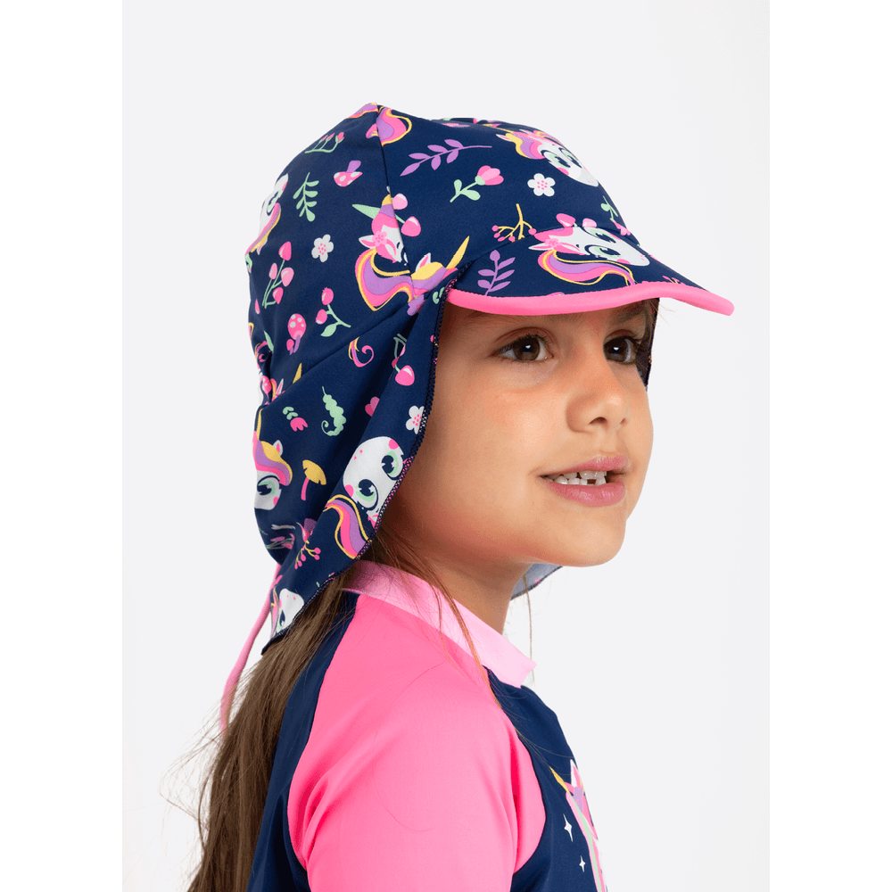 Chapéu Com Proteção Solar Menina Unicórnio Encantado - 2