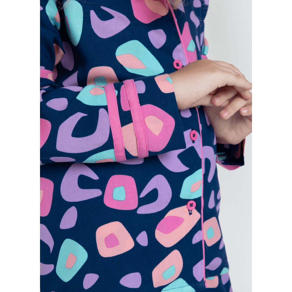 Pijama Manga Longa Viscose Menina Onça - 4