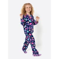 Pijama Manga Longa Viscose Menina Onça - 1