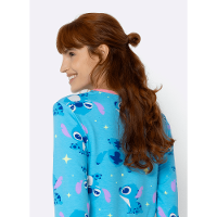 Pijama Manga Longa Ultra Visco Feminino Stitch - 4